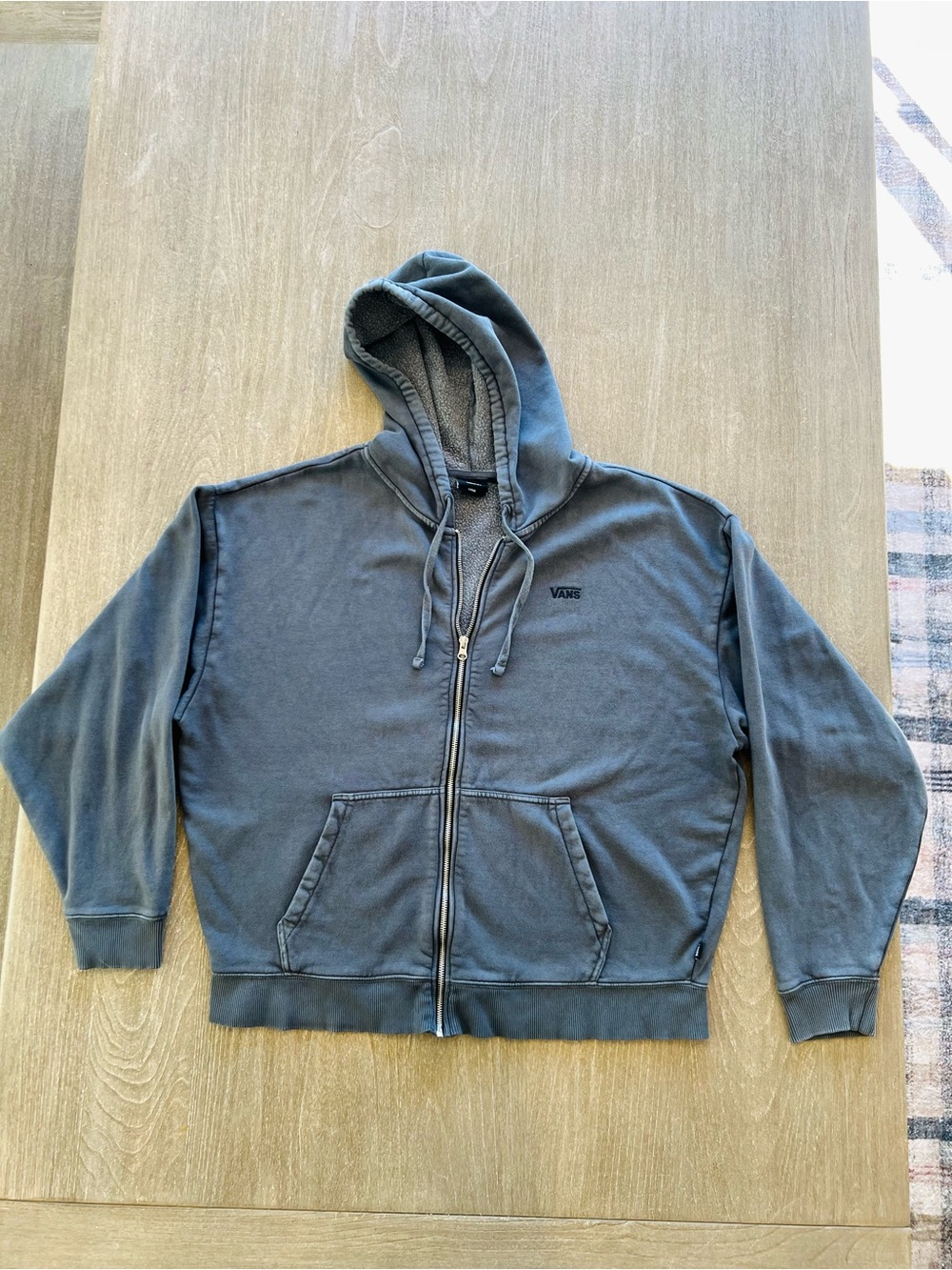 Vans Unisex Gray Zip-Up Hoodie
